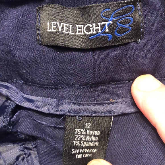 Level 8- Navy Blue Stretch -Size 12 Slacks - Picture 6 of 6